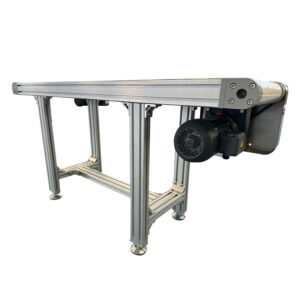 White PVC Belt Conveyor With Aluminum Profile Frame - Conveyor System - jiaxing-huanyu.com
