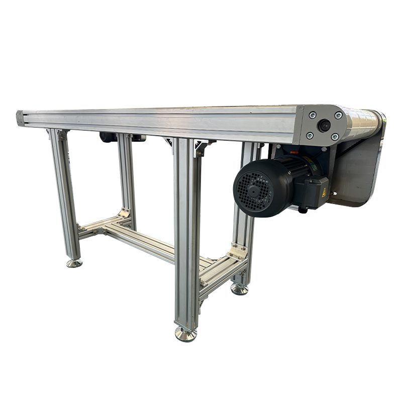 White PVC Belt Conveyor With Aluminum Profile Frame - Conveyor System - jiaxing-huanyu.com