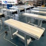 White PVC Belt Conveyor With Aluminum Profile Frame - Conveyor System - jiaxing-huanyu.com