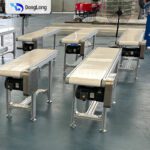 White PVC Belt Conveyor With Aluminum Profile Frame - Conveyor System - jiaxing-huanyu.com