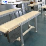 White PVC Belt Conveyor With Aluminum Profile Frame - Conveyor System - jiaxing-huanyu.com