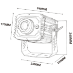 200Watts – Industrial Series Waterproof Model (IP67) Gobo Projector - IndustrialSafety Series - jiaxing-huanyu.com